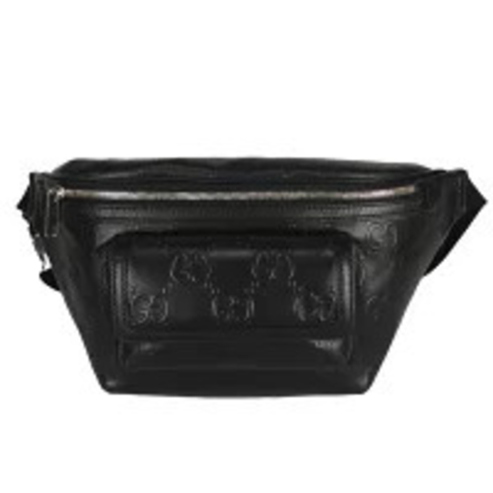 Gucci GG Embossed Belt Bag Body Belt Bum Crossbody Black